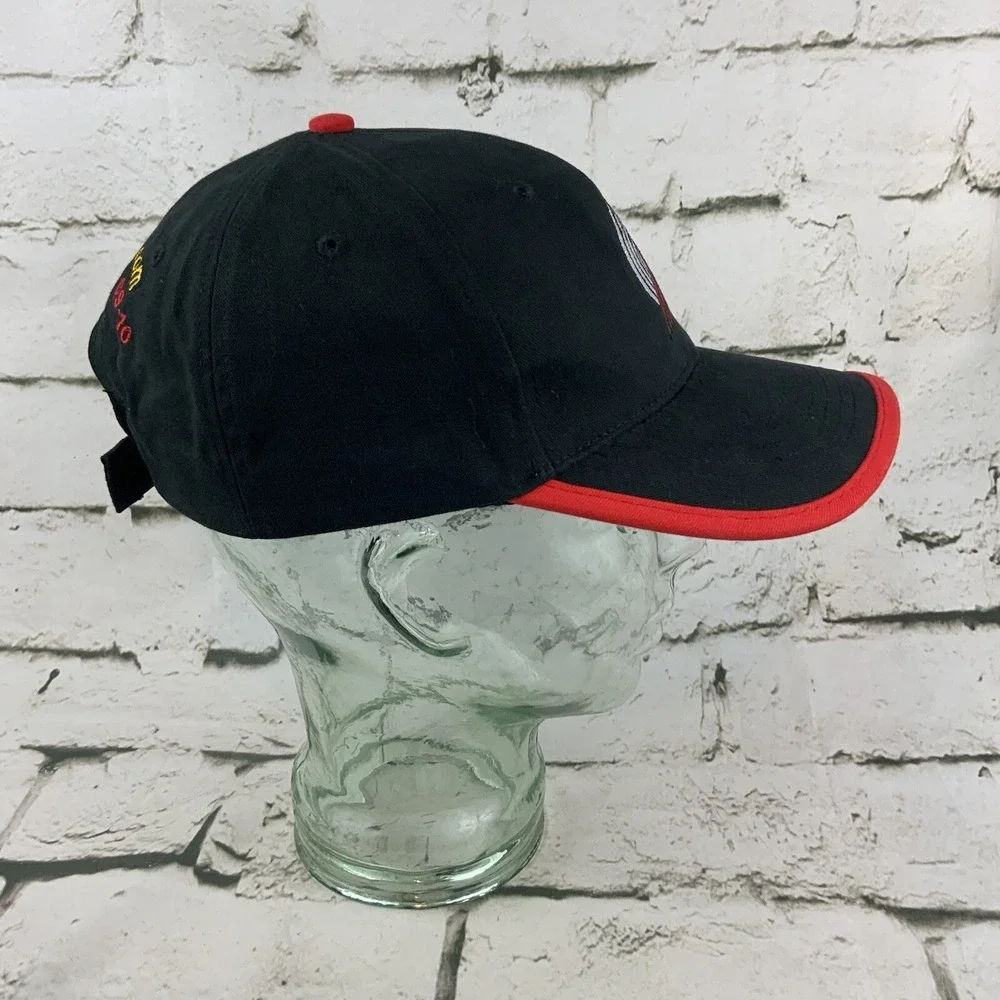 Portland Trailblazers Ball Cap Hat‎ Black Red Strap Back